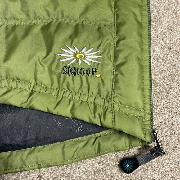 SKHOOP Down Insulated Winter Ski Skirt, Medium, Green - Picture 3 of 9